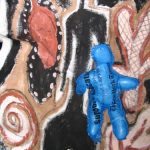 Blue Doll with Culture Mural