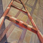 Corporeal Ladder Oil on canvas 48"H x 36"W