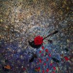 pasquale cuppari _lagrime rosse _ (36x48_) oil enamel 2017