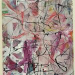 Miriam_Bisceglia_DrawingMusicTwo_OilandEnamelOnWood_25x20